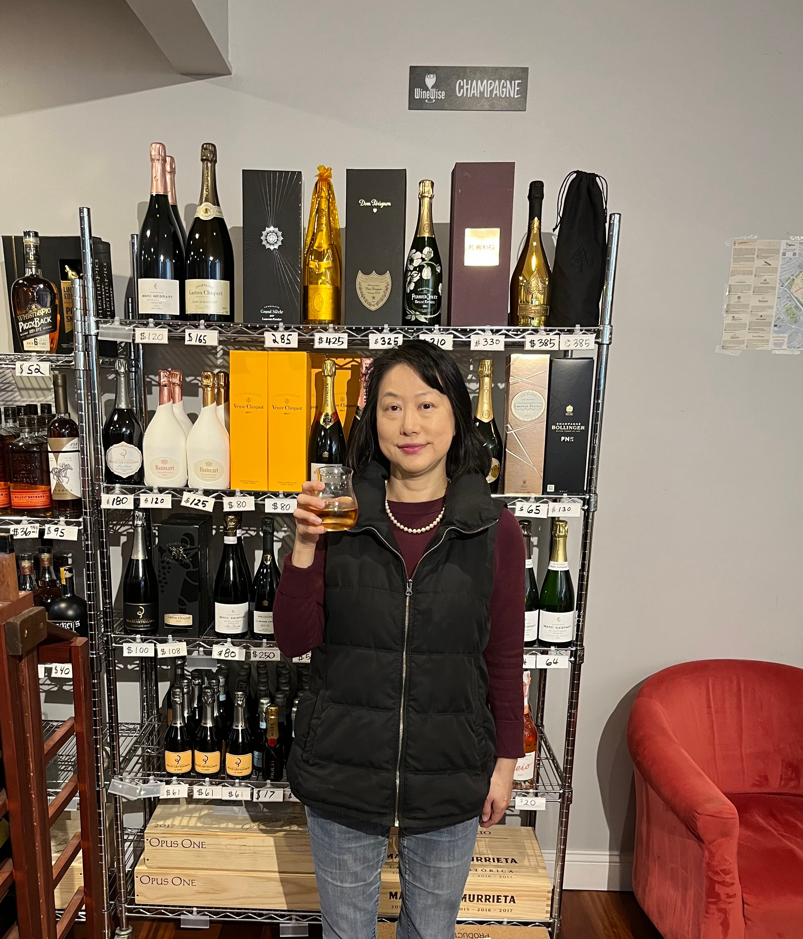 Owner in the WineWise champagne section