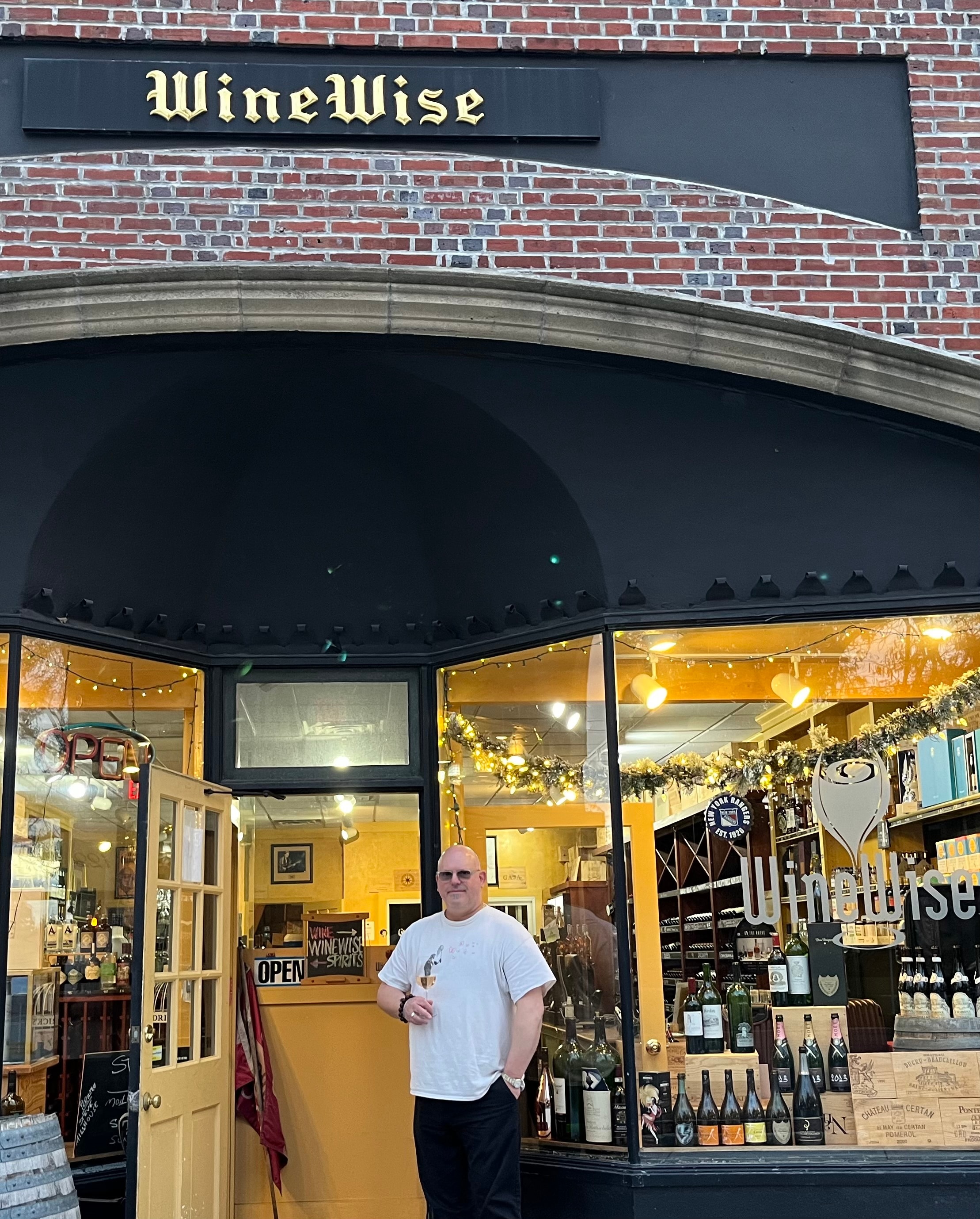 Owner at the WineWise storefront in Greenwich, CT